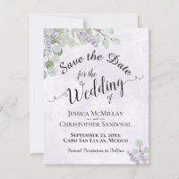 Eucalyptus Rustique & Lavande Chic Mariage violet