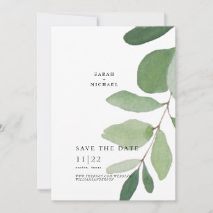 Save The Date Eucalyptus Simple Enregistrer La Date