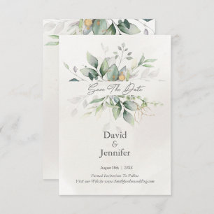 Save The Date Eucalyptus vert or