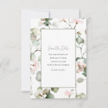 Eucalyptus Watercolor Wedding Enregistrer la date