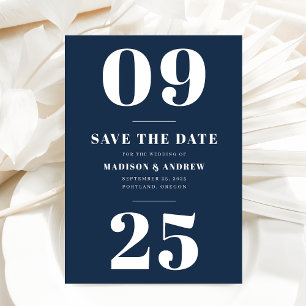 Save The Date Événement à ne pas manquer : Typographie Navy Bold