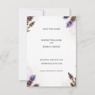 Save The Date Événement à Sauvegarder Mariage Bordure de Bruyère