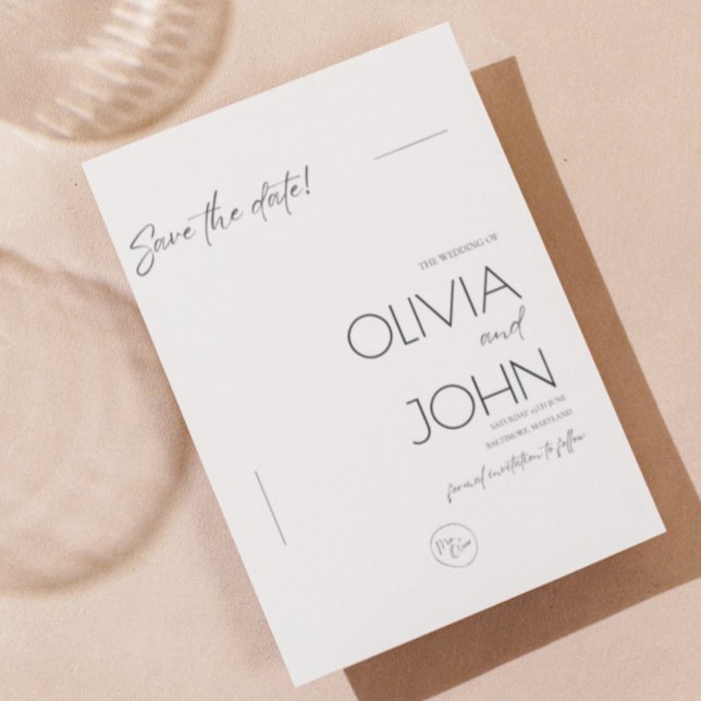 Save The Date Événements à Sauvegarder Minimaliste Moderne (Créateur téléchargé)