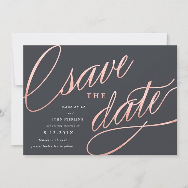 Save The Date Événements uniques modernes de sauvegarde des date (Devant)