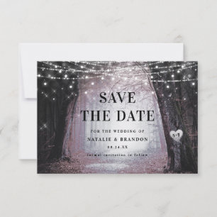 Save The Date Evermore   Forêt de fée enchantée   Mauve Mariage