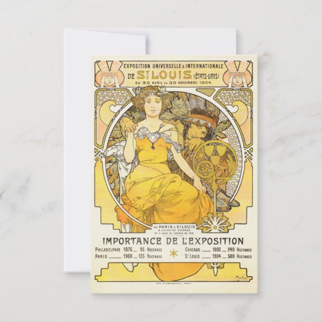 Save The Date Exposition universelle de 1904 par Alphonse Mucha (Devant)