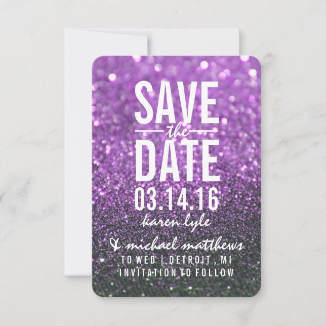 Save the date | Fab pourpre Lit Nite (Devant)