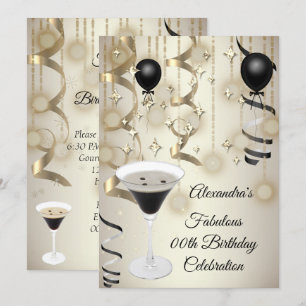 Save The Date Fabulouse Soirée Cocktail Martini Espresso