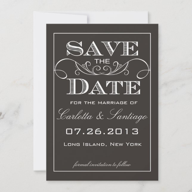 Save The Date Faire annonce de sauvegarde de date de mariage noi (Devant)