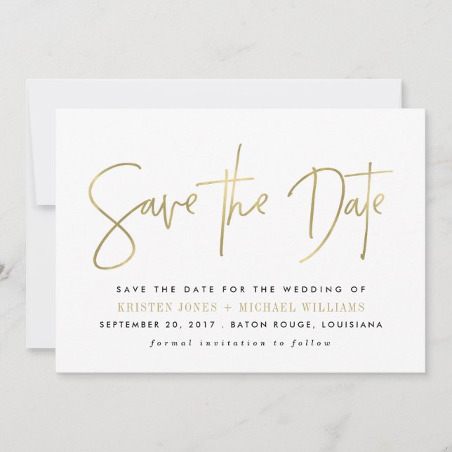 Save The Date Faire part de date de mariage moderne (Devant)