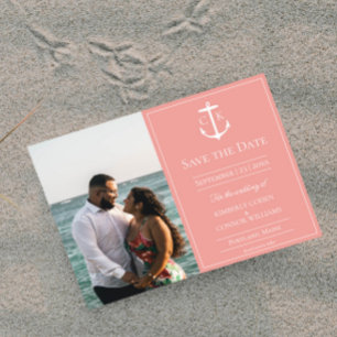 Save The Date Faire part de date de mariage photo monogramme nau