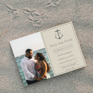 Save The Date Faire part de date de mariage photo monogramme nau