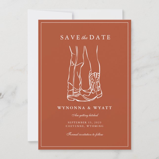 Save The Date Faire part de date de sauvegarde de photo moderne  (Devant)