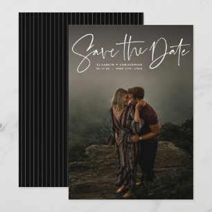 Save The Date Faire part de date de sauvegarde de photo vertical