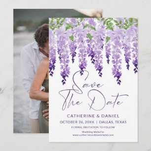 Save The Date Faire part de mariage à l'aquarelle de wisteria Ph