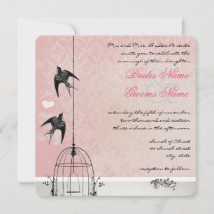 Save The Date Faire part de mariage à suspendre Cage à oiseaux R