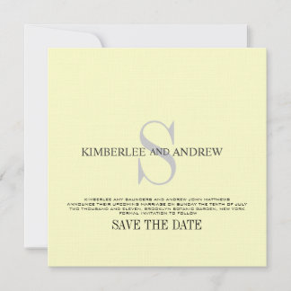 Save The Date Faire part de mariage avec monogramme pour annonce