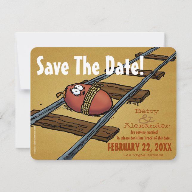 Save The Date Faire part de mariage drôle "Sauver la date" (Devant)