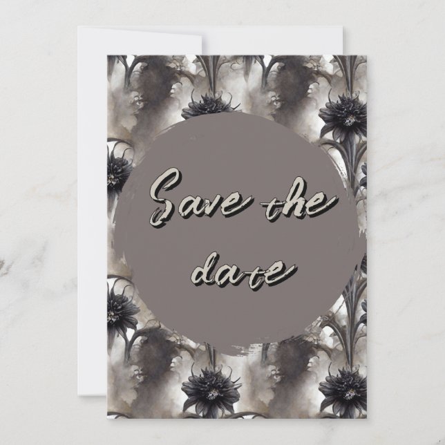 Save The Date Faire part de mariage gothique sombre (Devant)