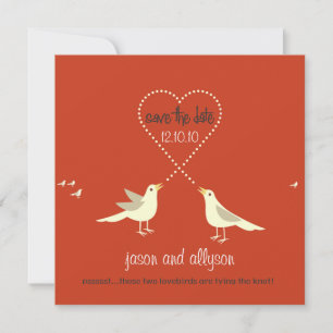 Save The Date Faire part de mise en garde avec des tourtereaux {