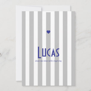 Save The Date Faire part de naissance Riviera Gris Bleu