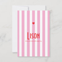 Faire part de naissance Riviera Rose Rouge