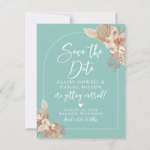 Save The Date Faire part de sauvegarde Bohème Herbe des Pampas S
