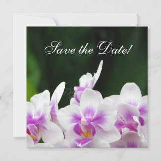 Save The Date Faire part d'orchidées pour annoncer la date