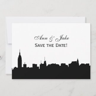 Save The Date Faire soi-même la silhouette de NYC en couleur de