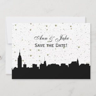 Save The Date Faire soi-même la silhouette de NYC sur fond de co