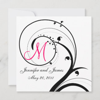 Save The Date Faire suivre la date de la lettre monogramme de ma