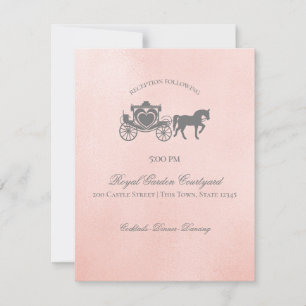 Save The Date Fairy Tale Carriage Mariage Informations de récept