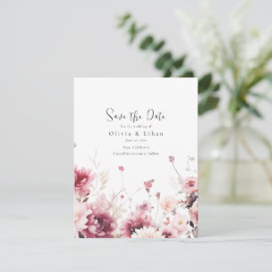 Save The Date Fall Fuschia Mariage