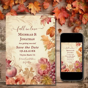 Save The Date Fall in Love Beautiful Automne Mariage de automne 