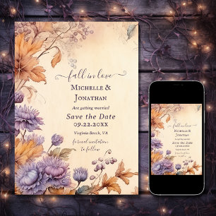 Save The Date Fall in Love Beautiful Automne Mariage de automne 