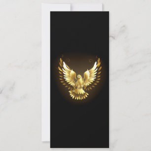 Save The Date Faux Gold Foil Peace Dove en noir