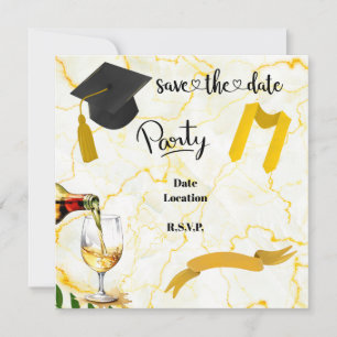 Save The Date Félicitations à l'obtention du diplôme casquette a