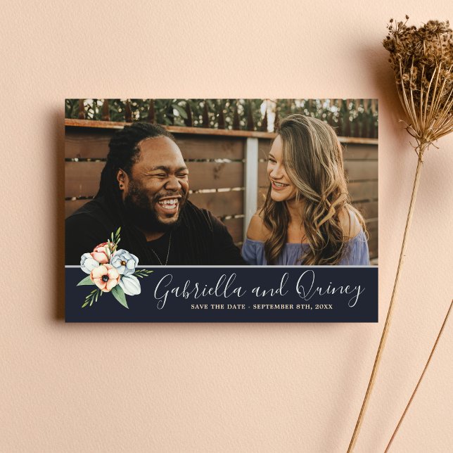 Save The Date Ferme Floral Anémone Verdure Économisez La Date (Créateur téléchargé)