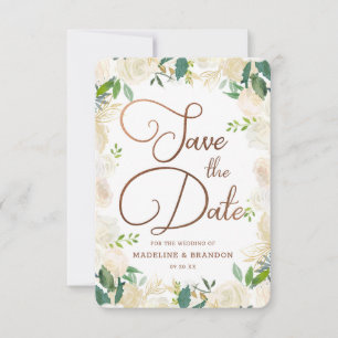 Save The Date Ferme Frais Rustique Campagne Floral Aquarelle