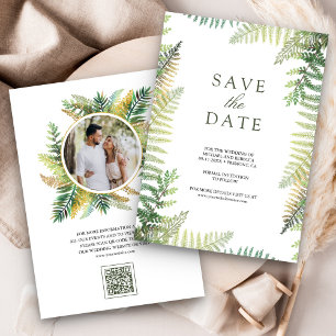 Save The Date Fermes vertes luxuriantes Code QR Mariage photo