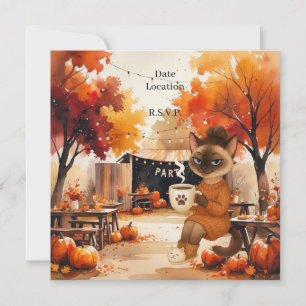 Save The Date Fête d'Action d'Ami Flannel et Fizz Fall