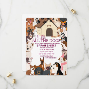 Save The Date Fête d'anniversaire pour tous les chiens faisons