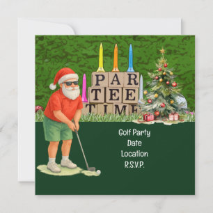 Save The Date Fête de départ de golf au thème du Père Noël