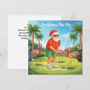 Save The Date Fête de départ de golf sur le thème du Père Noël e