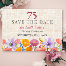 Fête de jardin élégante pour 75e anniversaire Fleu