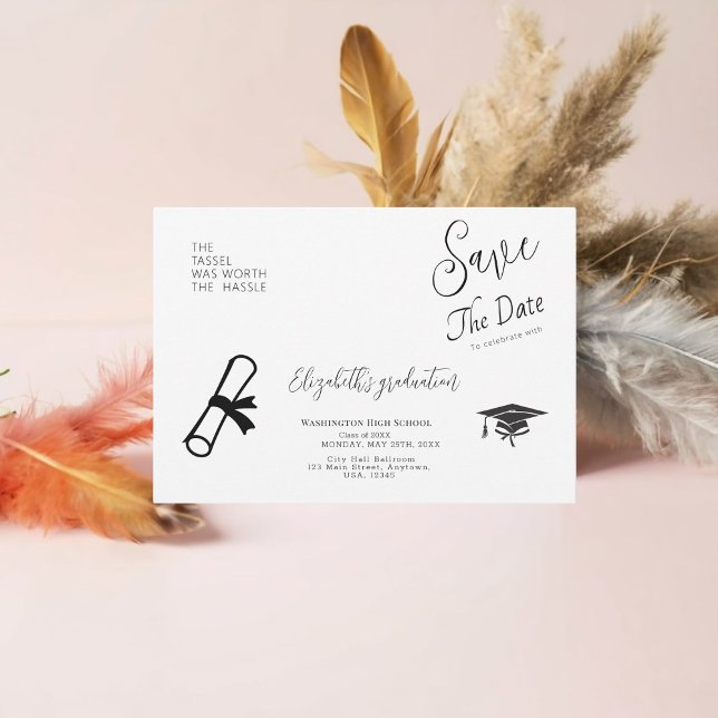 Save The Date Fête de l'obtention du diplôme (Mark the Date! Get Ready for an Epic Graduation Party !)