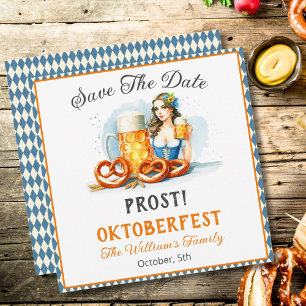 Save The Date Fête de l'Oktoberfest Bière et bretzels à Sauvegar