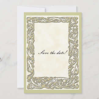 Save The Date Fête des mariées élégante Gold Frame