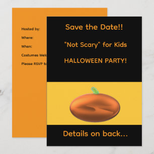 Save The Date Fête d'Halloween pour enfants "Pas effrayant" Enre