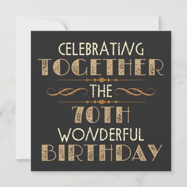 Save The Date fête le 70e anniversaire (Devant)